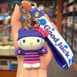 Hello Kitty Dress Up 3D Silicone Keychain